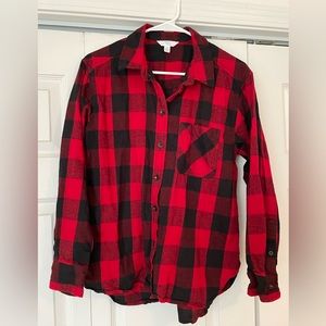 Buffalo plaid flannel top